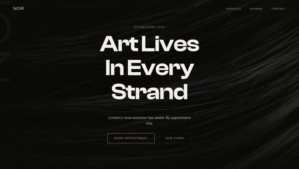 NOIR — Where Hair Becomes Art